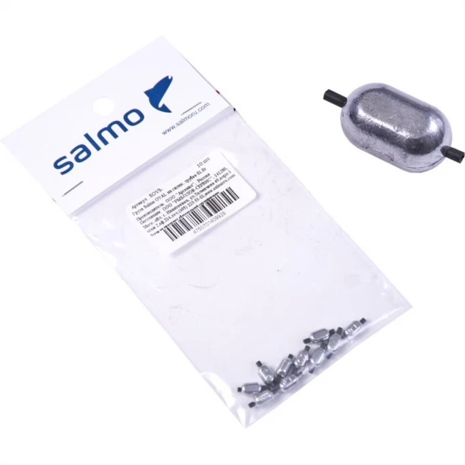Груза SALMO Oval на силиконовой трубке 00.7г 10шт SOVS-0007 Груза SALMO Oval на силиконовой трубке 00.7г 10шт SOVS-0007