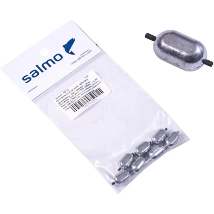 Груза SALMO Oval на силиконовой трубке 09.0г 7шт SOVS-0090 Груза SALMO Oval на силиконовой трубке 09.0г 7шт SOVS-0090